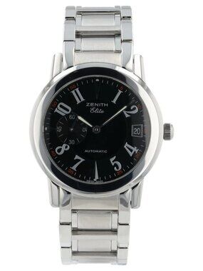Zenith Elite Port Royal Black Dial Stainless Steel 37mm Automatic Men’s